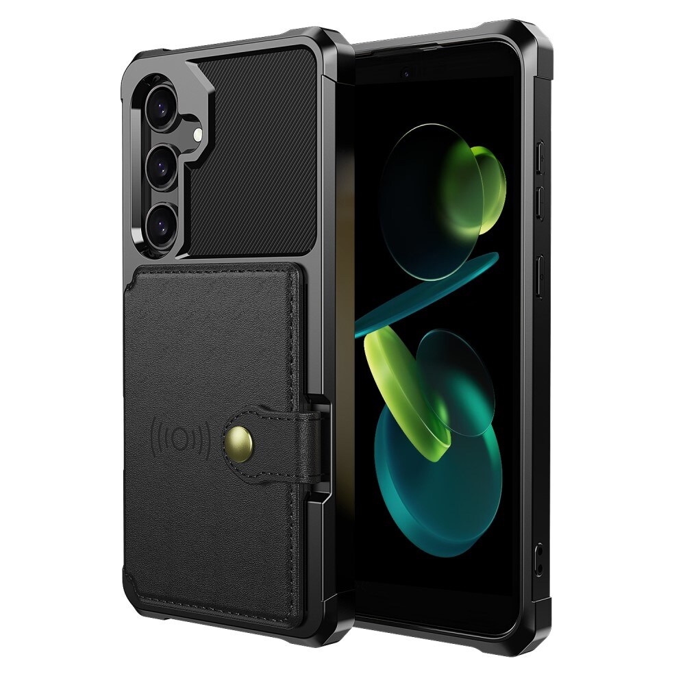 Samsung Galaxy A56 Stødsikkert mobilcover med pung, Sort