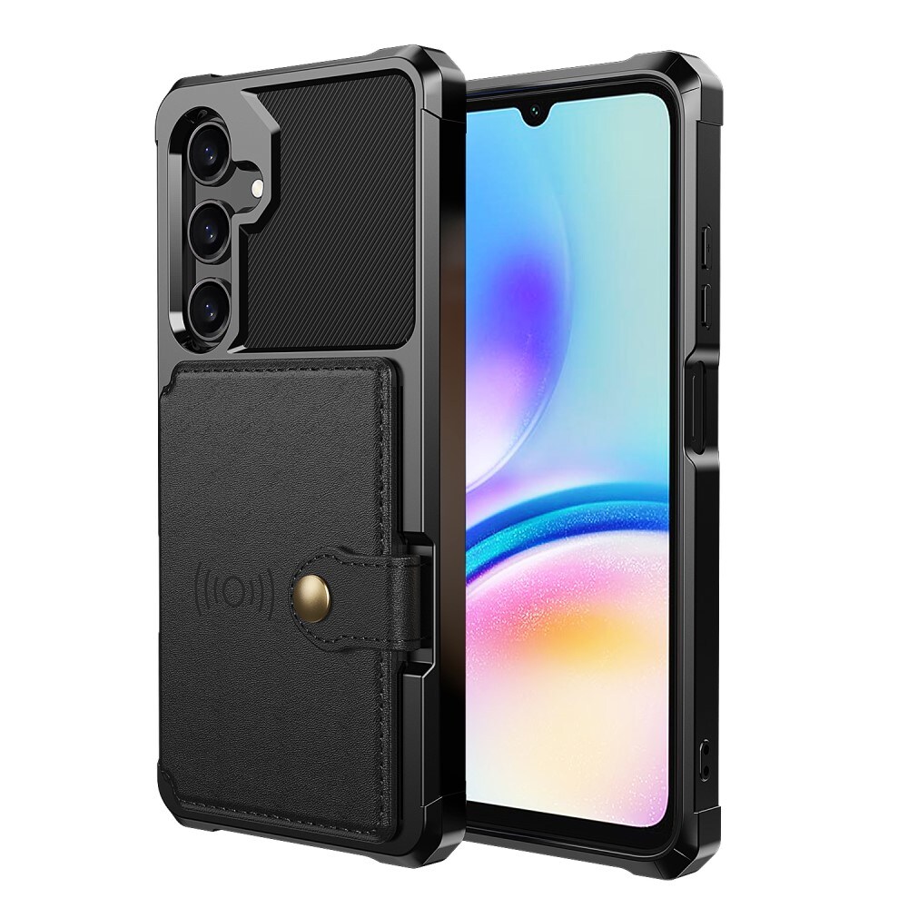 Samsung Galaxy A16 Stødsikkert mobilcover med pung, Sort