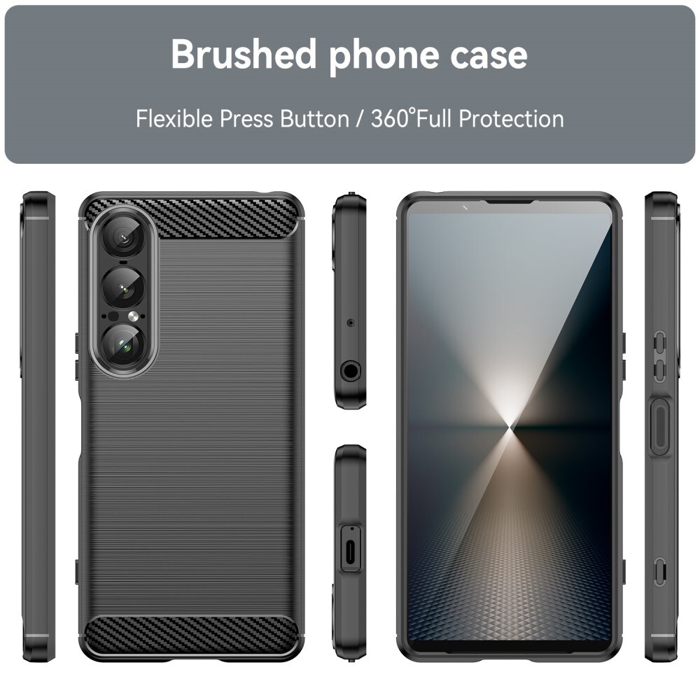 Sony Xperia 1 VII TPU-cover Brushed, Sort
