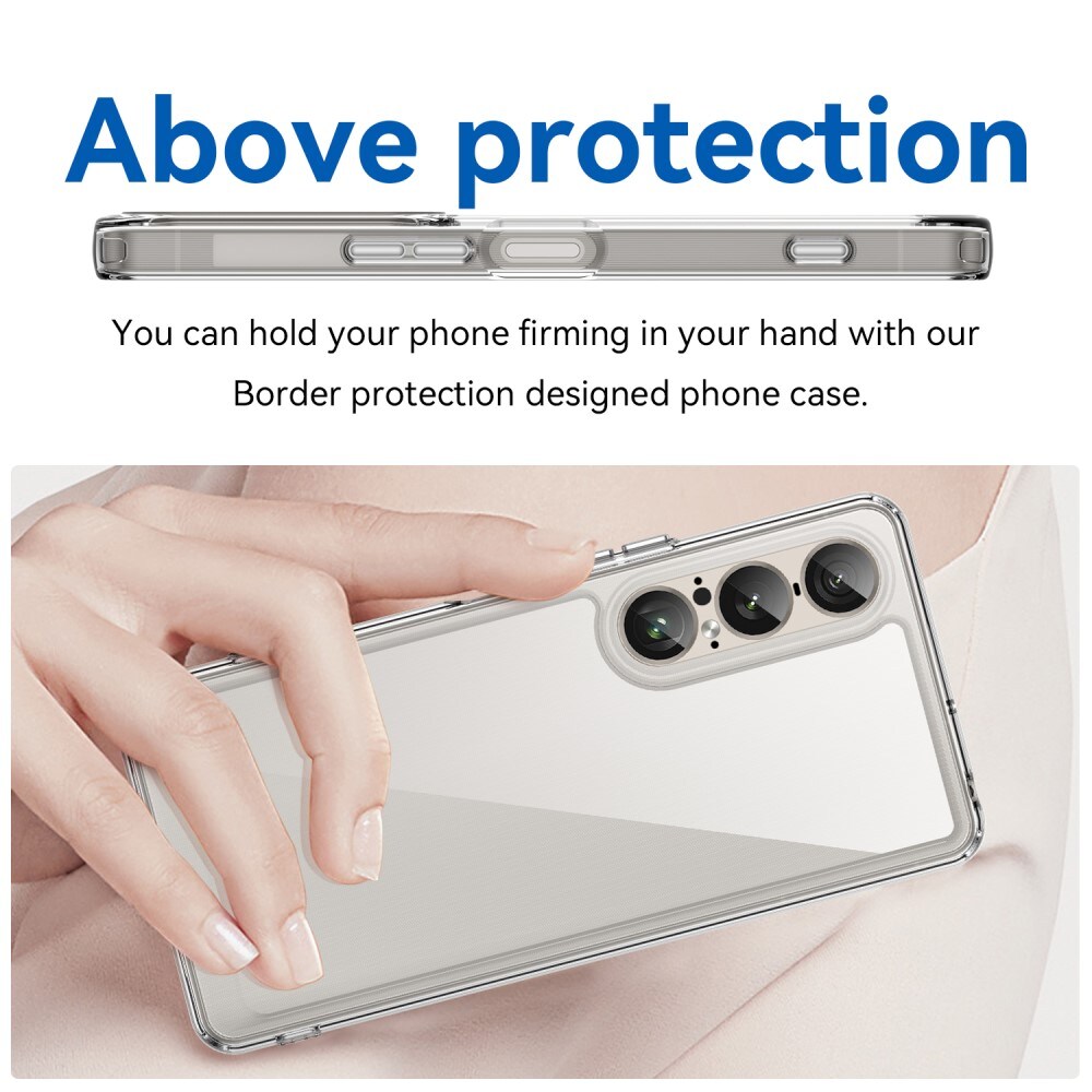 Sony Xperia 1 VII Crystal Hybrid-cover, Gennemsigtig