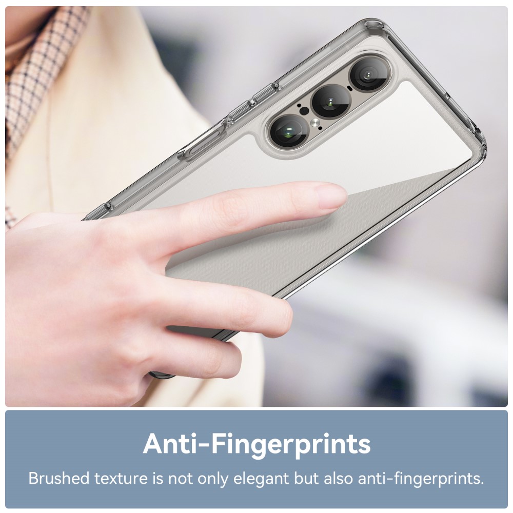 Sony Xperia 1 VII Crystal Hybrid-cover, Gennemsigtig