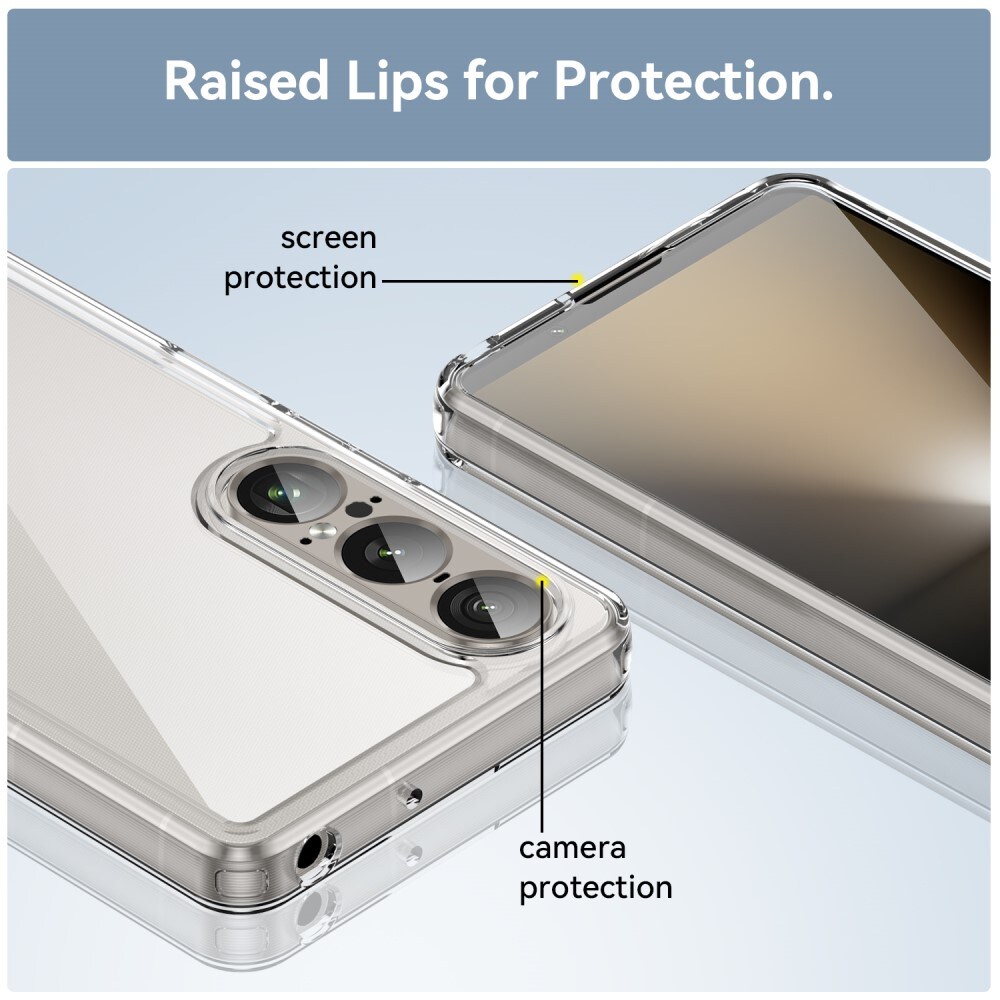 Sony Xperia 1 VII Crystal Hybrid-cover, Gennemsigtig
