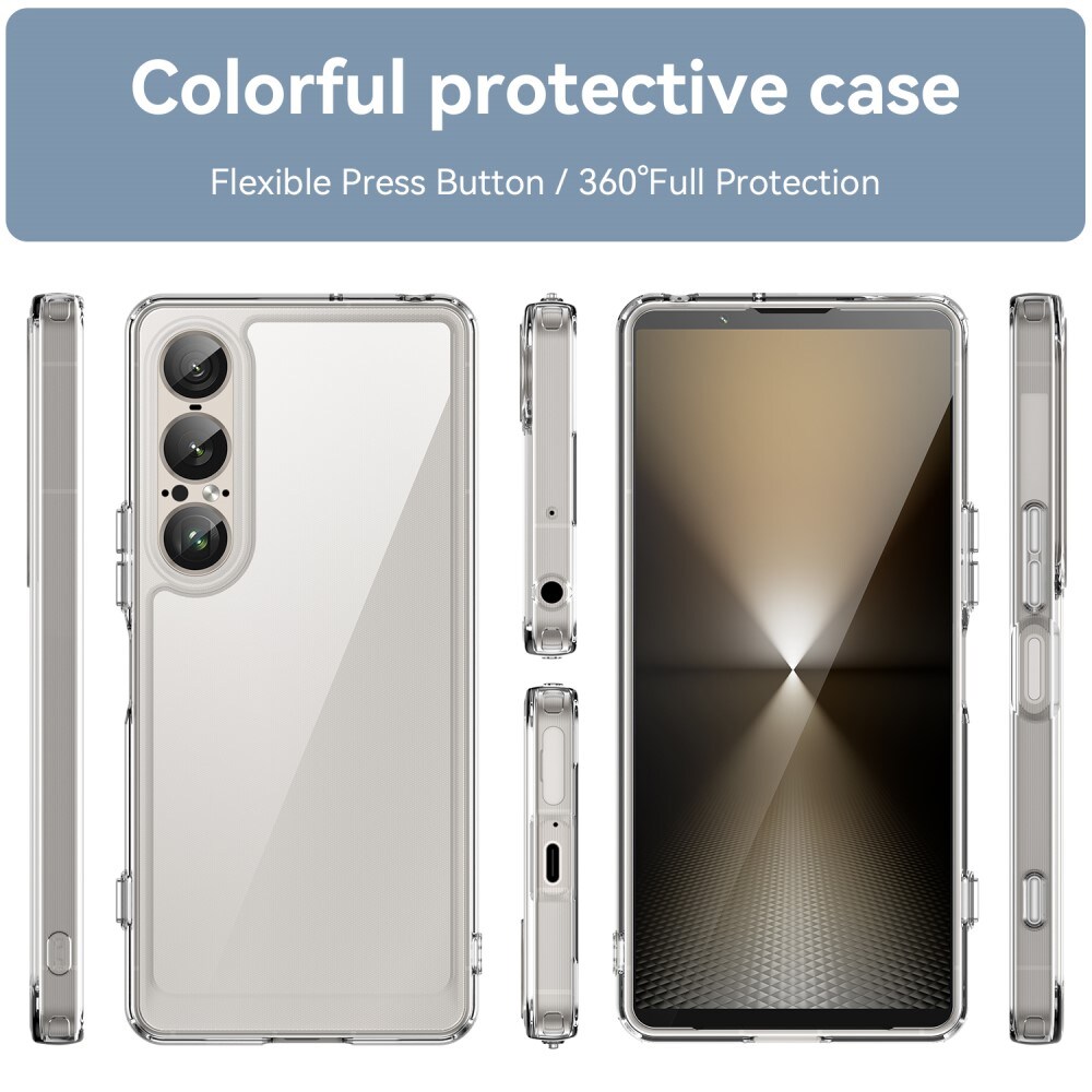 Sony Xperia 1 VII Crystal Hybrid-cover, Gennemsigtig