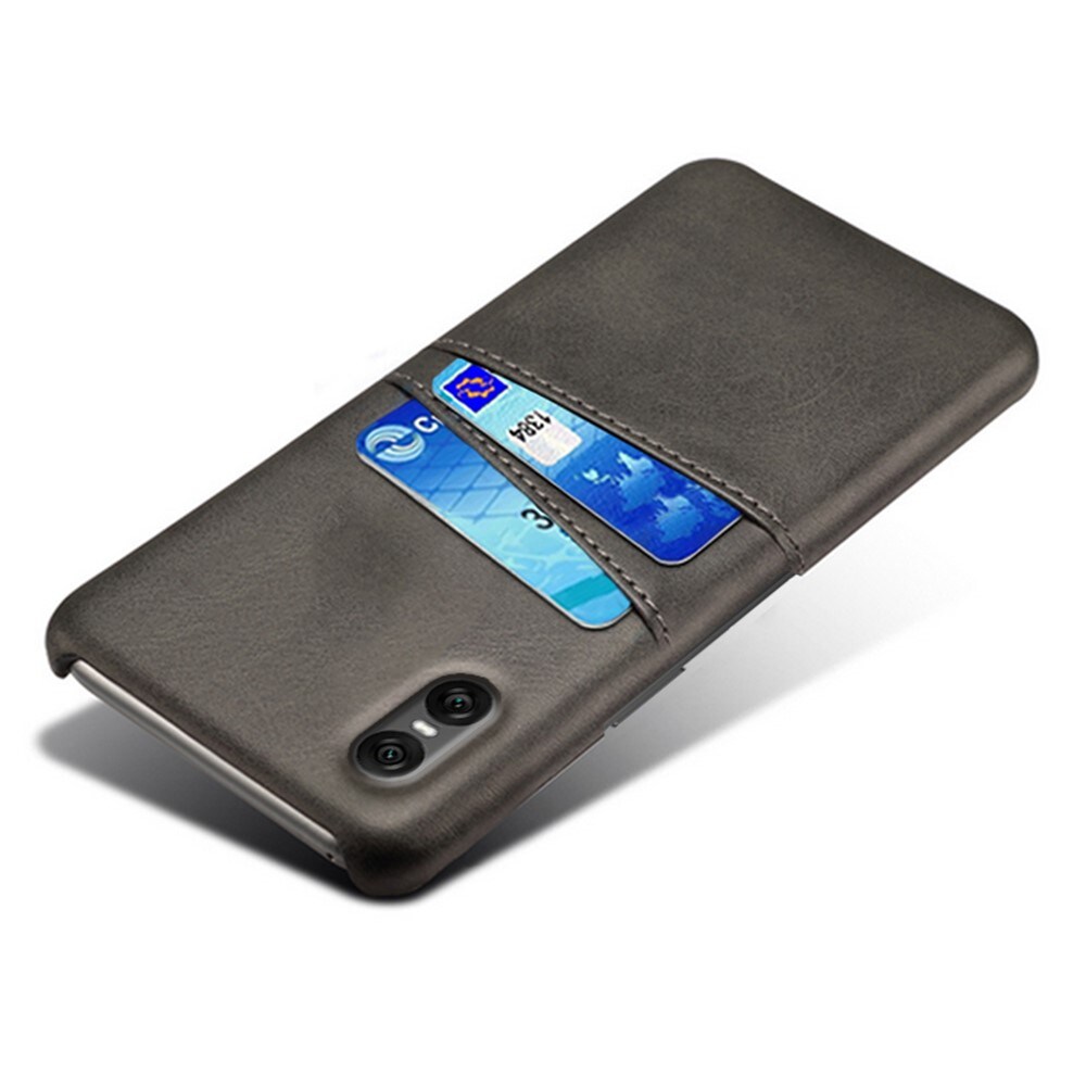 Sony Xperia 10 VII Smart cover med 2 kortholdere, Sort