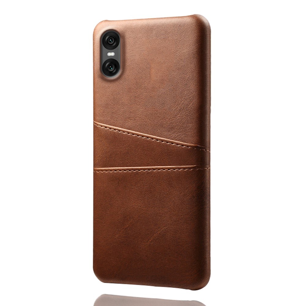 Sony Xperia 10 VII Smart cover med 2 kortholdere, Brun