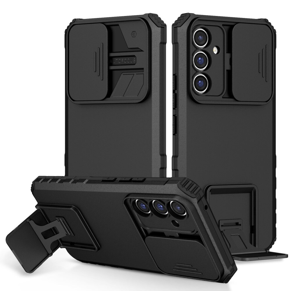 Samsung Galaxy A56 Cover med Kickstand & Kamerabeskyttelse, Sort