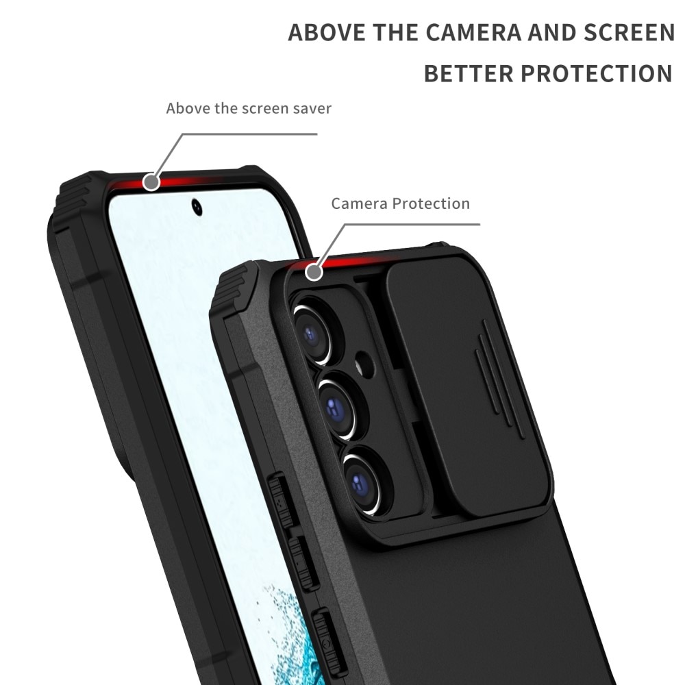 Samsung Galaxy A56 Cover med Kickstand & Kamerabeskyttelse, Sort