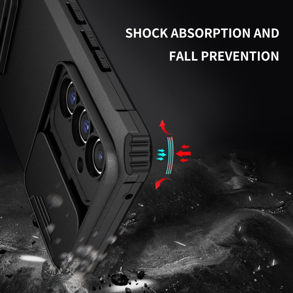 Samsung Galaxy A56 Cover med Kickstand & Kamerabeskyttelse, Sort