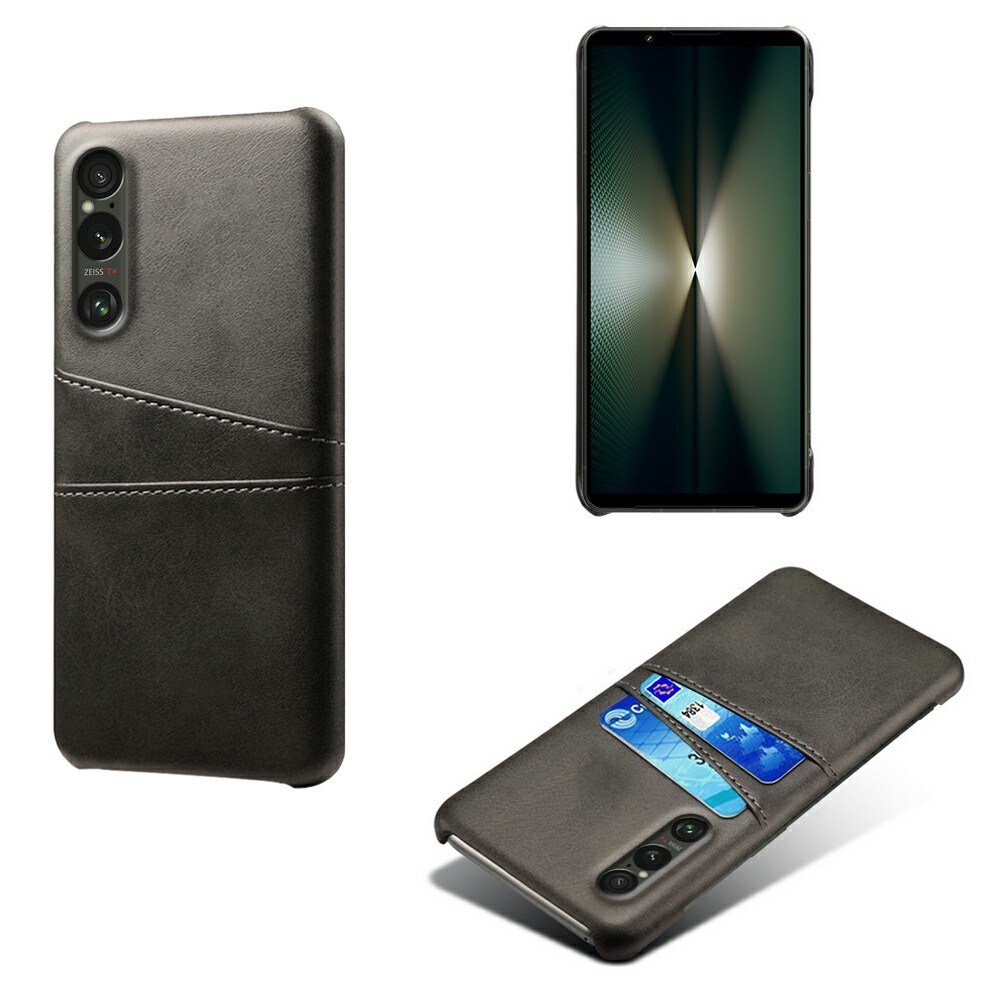 Sony Xperia 1 VII Smart cover med 2 kortholdere, Sort