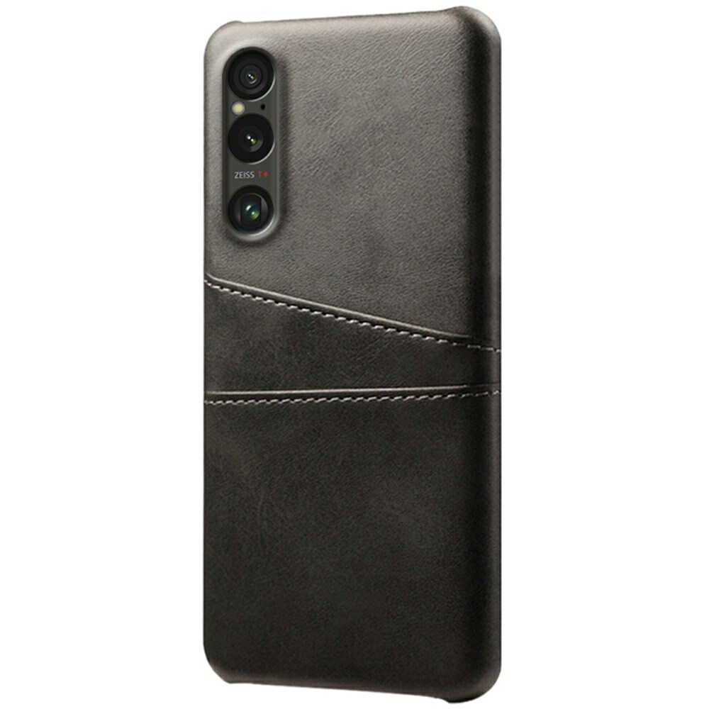 Sony Xperia 1 VII Smart cover med 2 kortholdere, Sort