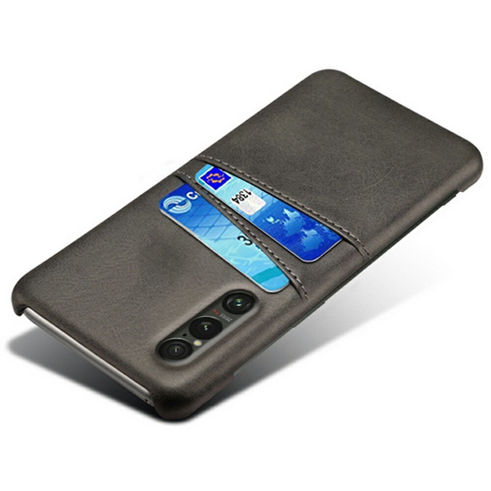 Sony Xperia 1 VII Smart cover med 2 kortholdere, Sort