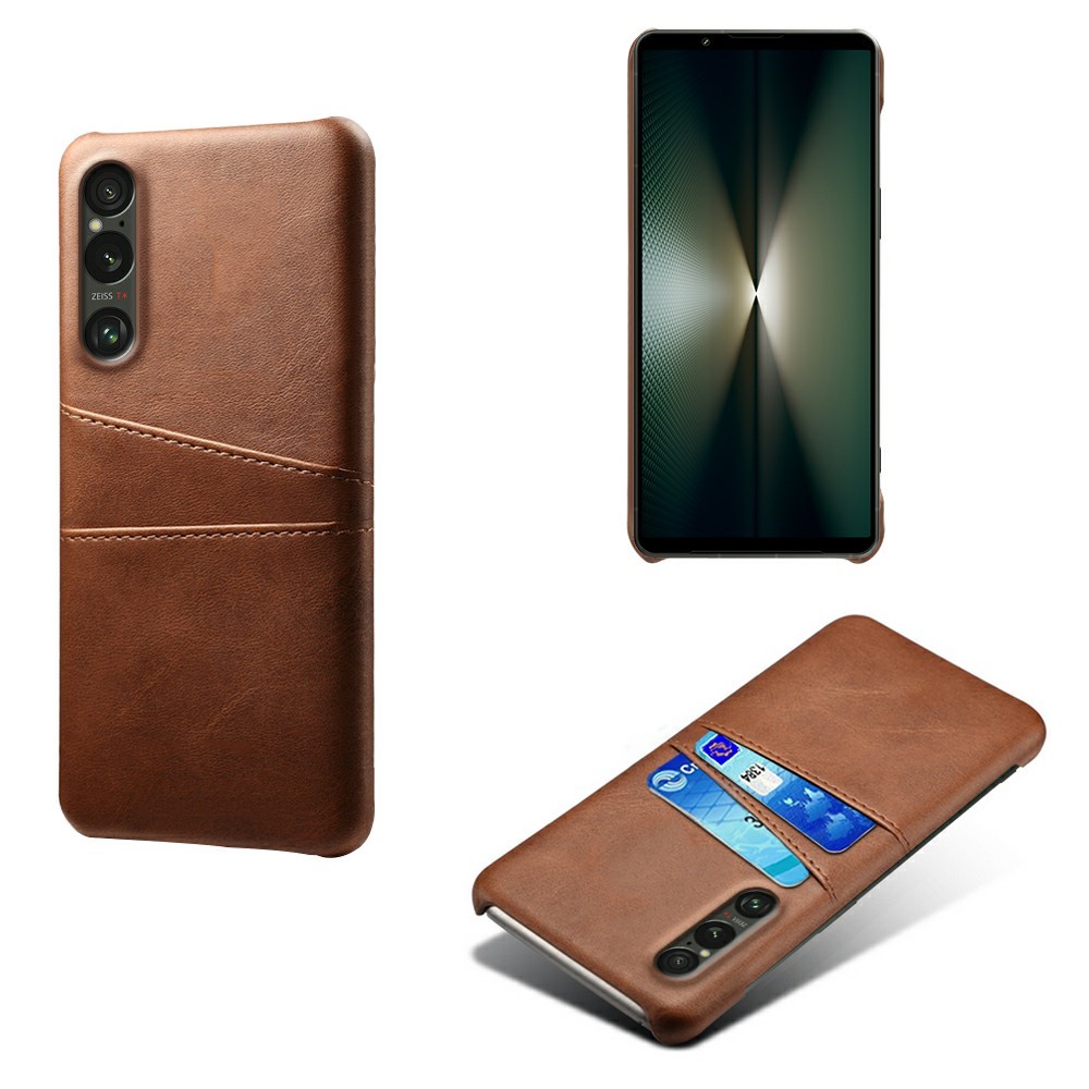 Sony Xperia 1 VII Smart cover med 2 kortholdere, Brun