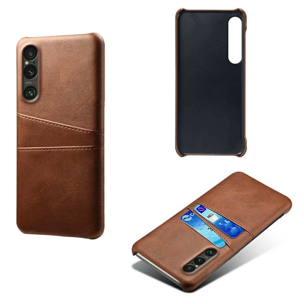 Sony Xperia 1 VII Smart cover med 2 kortholdere, Brun