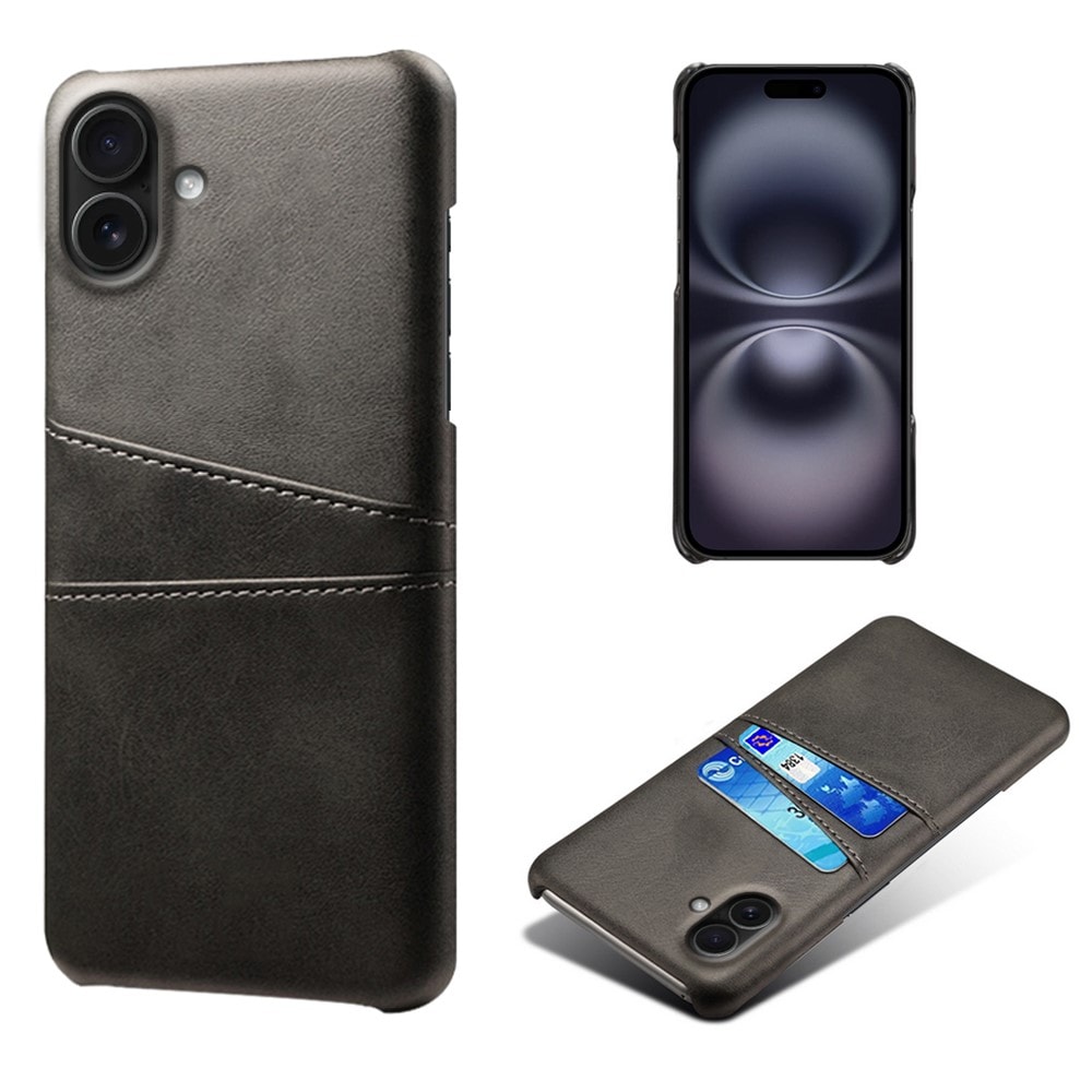 iPhone 17 Smart cover med 2 kortholdere, Sort