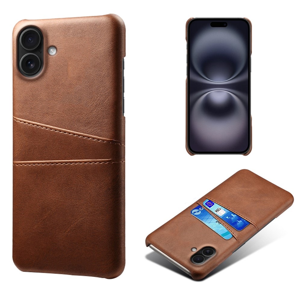 iPhone 17 Smart cover med 2 kortholdere, Brun