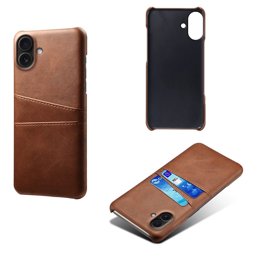 iPhone 17 Smart cover med 2 kortholdere, Brun