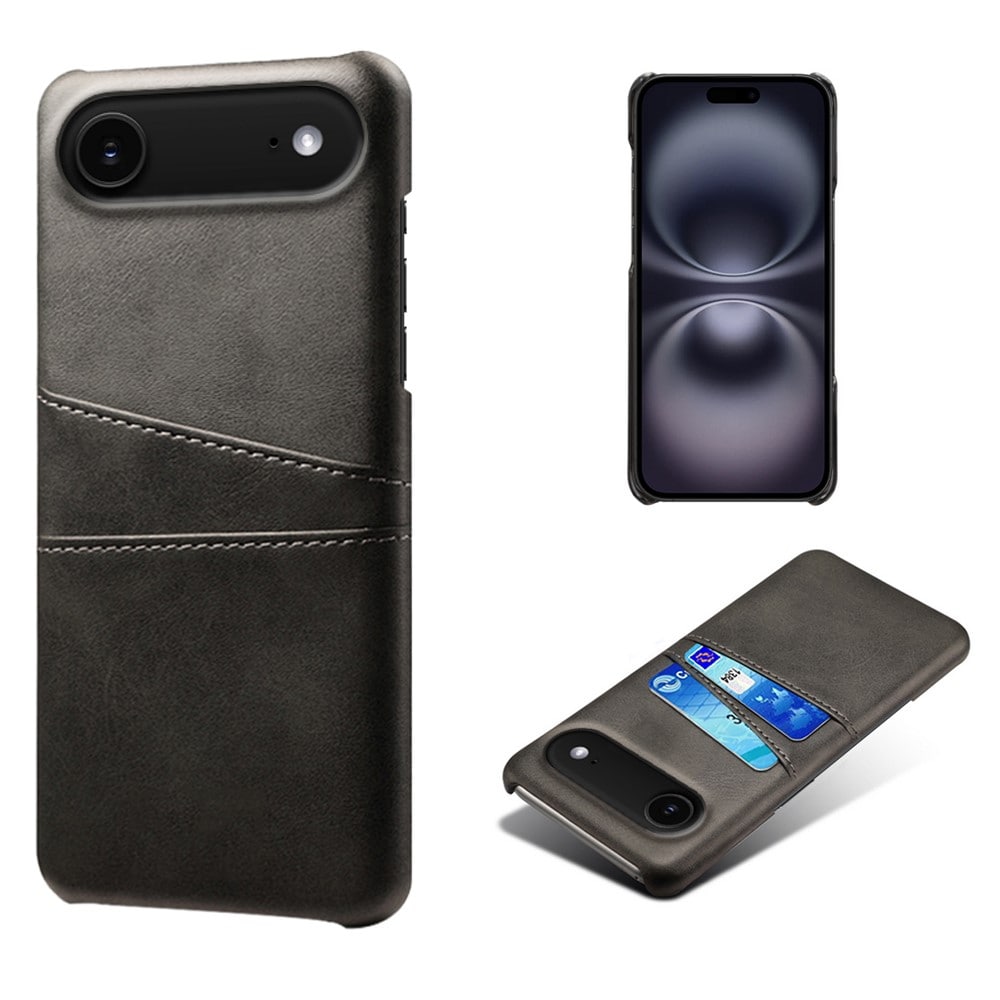iPhone 17 Air Smart cover med 2 kortholdere, Sort