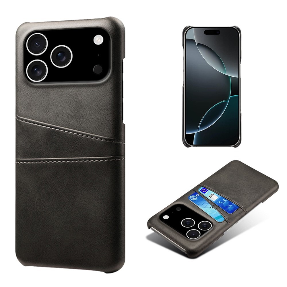 iPhone 17 Pro Smart cover med 2 kortholdere, Sort