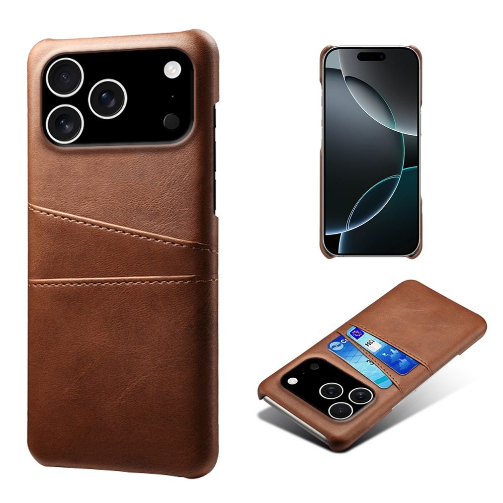 iPhone 17 Pro Smart cover med 2 kortholdere, Brun