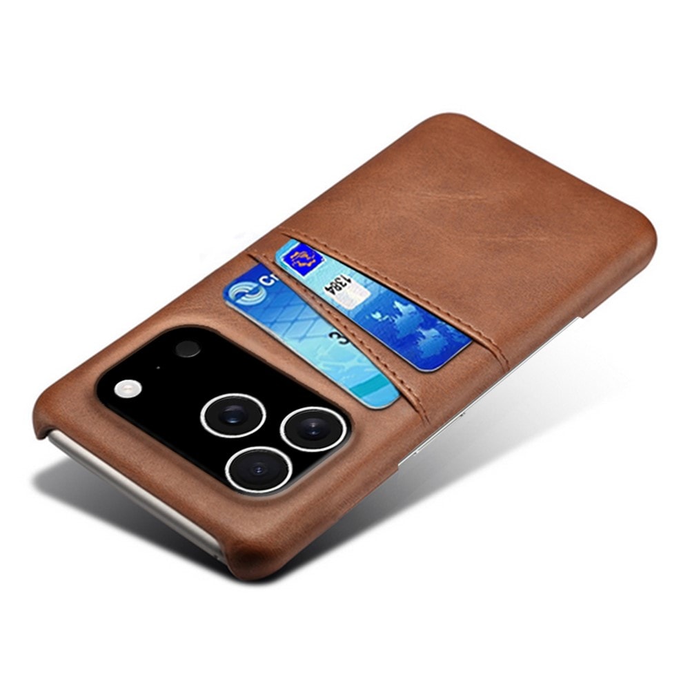 iPhone 17 Pro Smart cover med 2 kortholdere, Brun