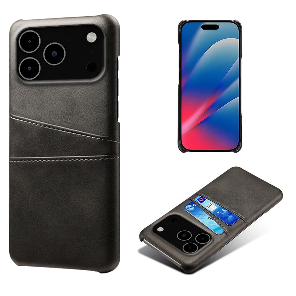 iPhone 17 Pro Max Smart cover med 2 kortholdere, Sort