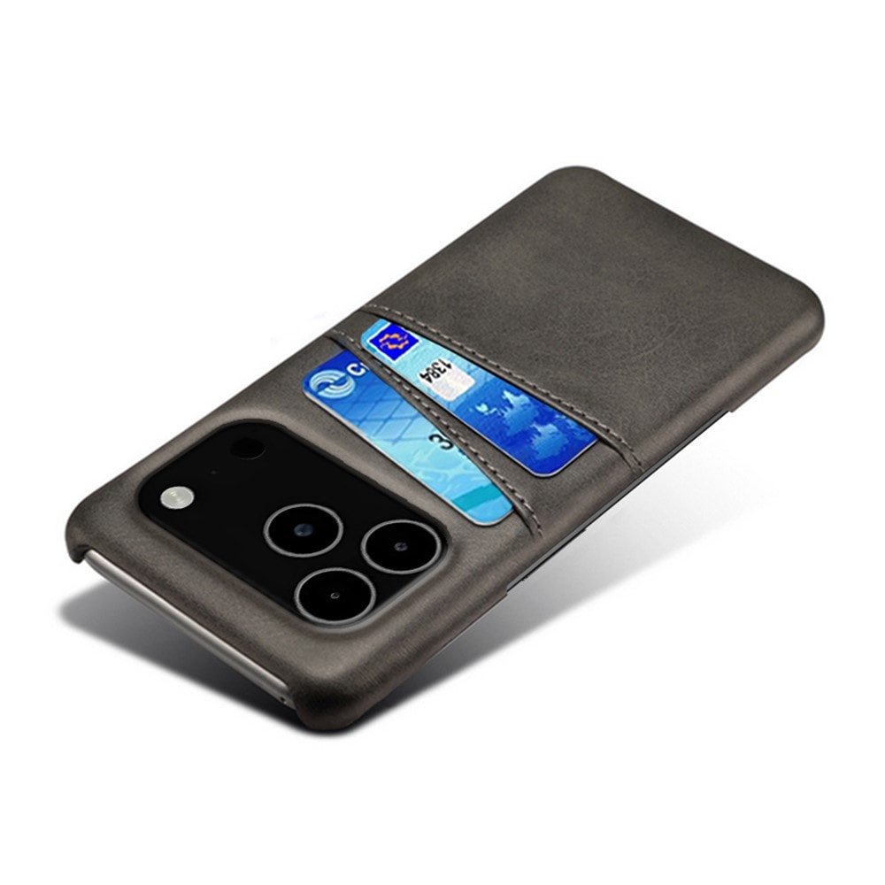 iPhone 17 Pro Max Smart cover med 2 kortholdere, Sort