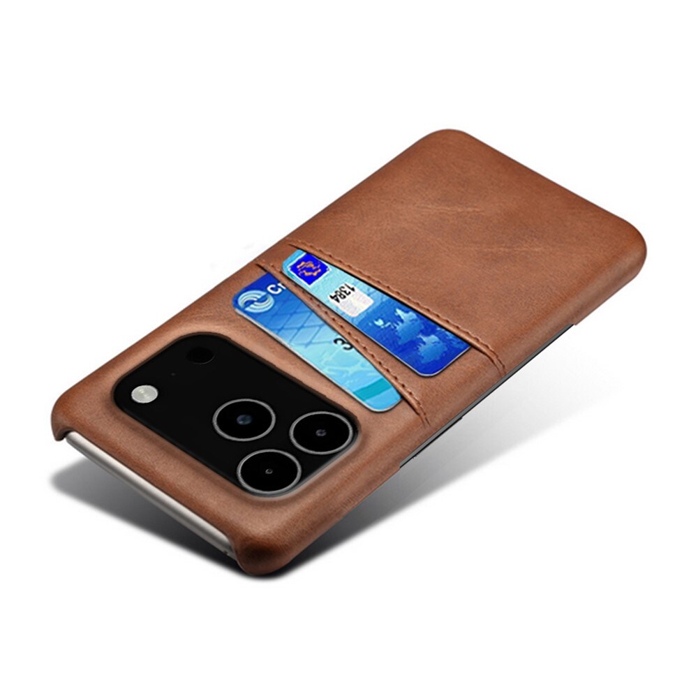 iPhone 17 Pro Max Smart cover med 2 kortholdere, Brun