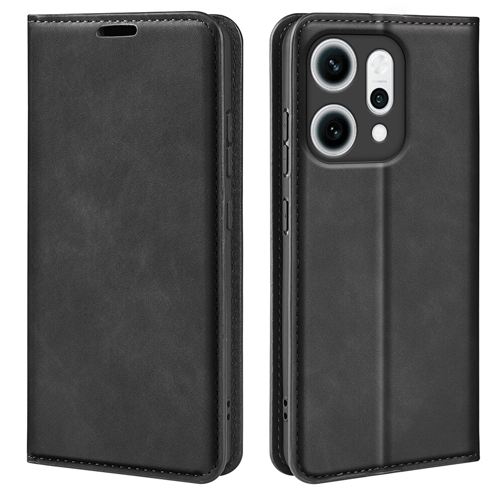 Oppo Reno 14 Slankt etui med kortholder, Sort