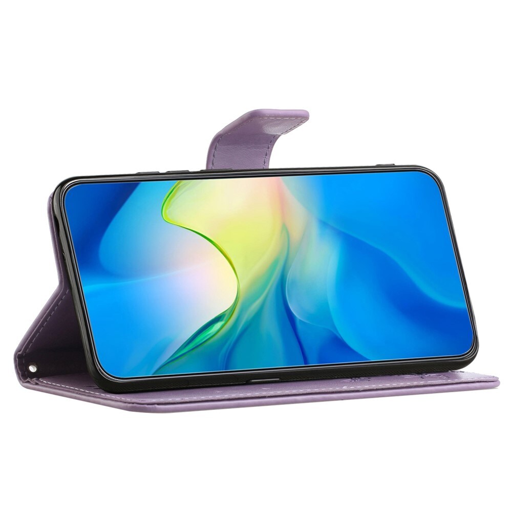 Samsung Galaxy A14 Mobiletui med sommerfugle, Lilla