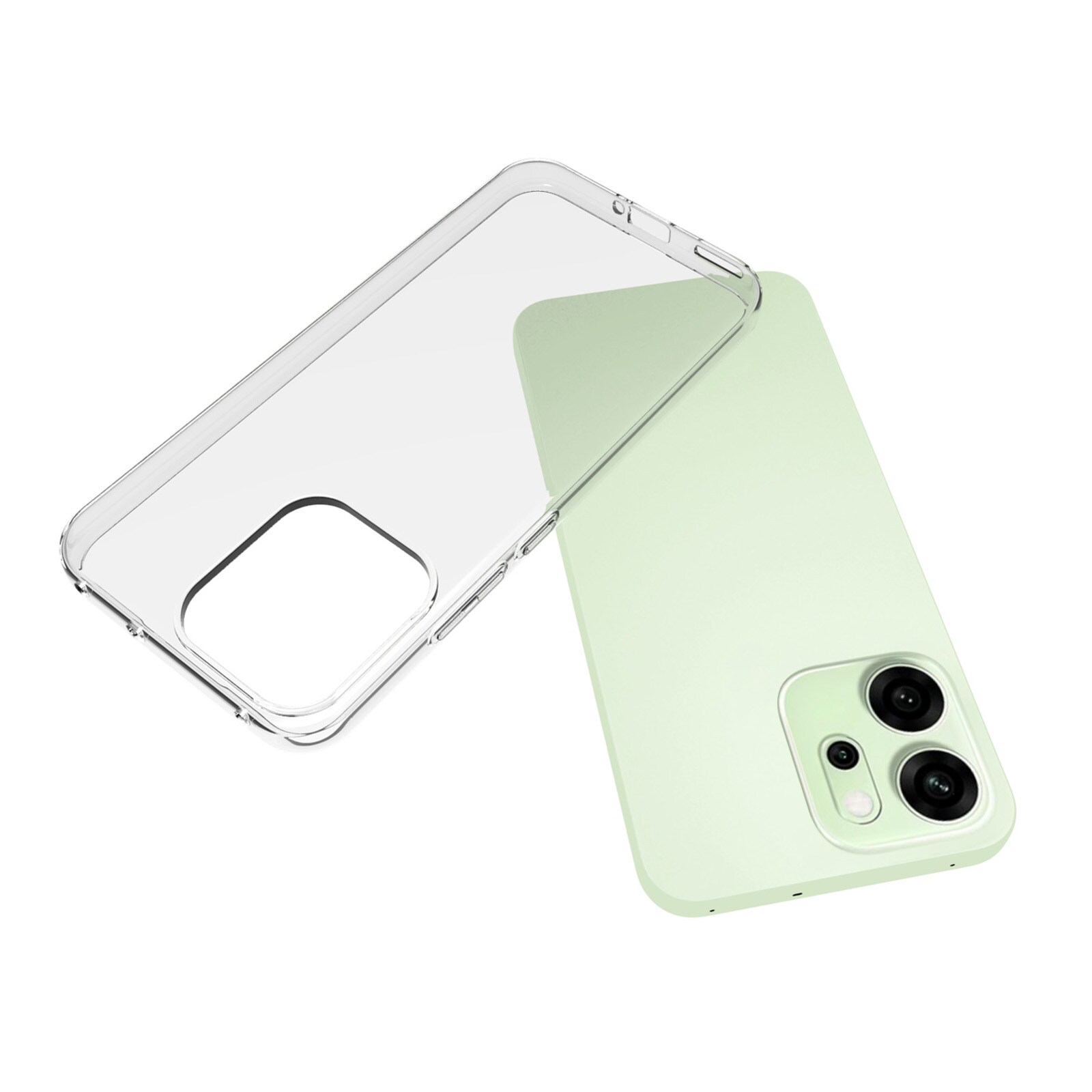 Oppo Reno 14 Tyndt TPU-cover, Gennemsigtig