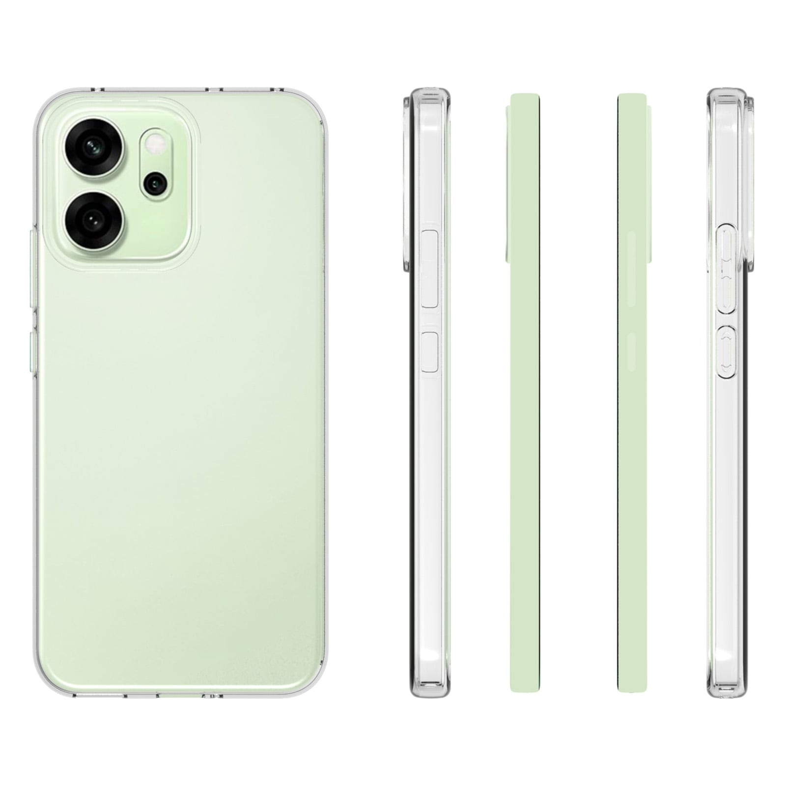 Oppo Reno 14 F Tyndt TPU-cover, Gennemsigtig