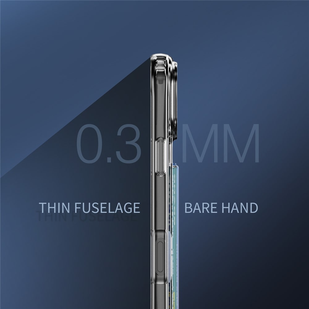 iPhone 17 Pro Max Hybridcover med indbygget kortholder, Gennemsigtig