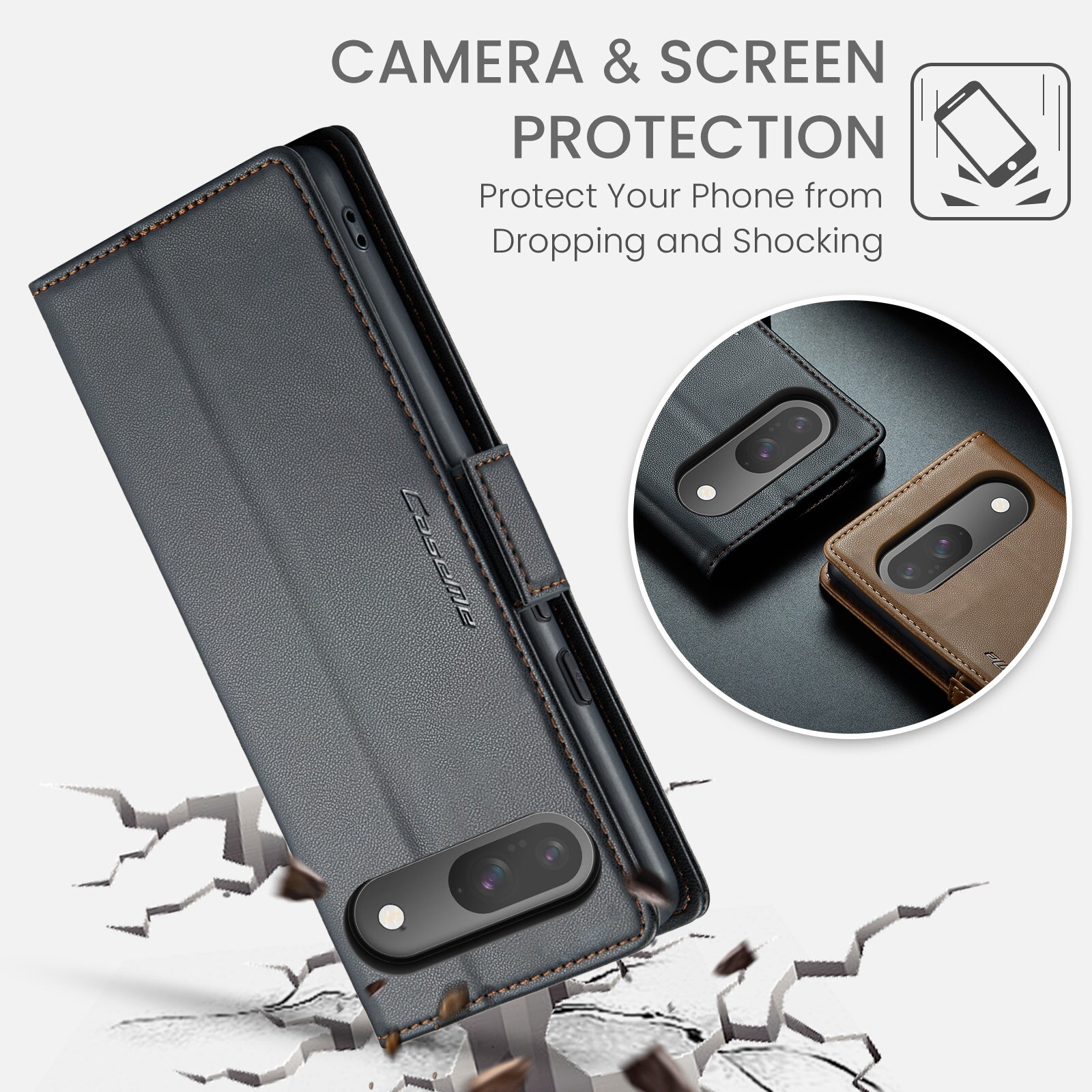 Google Pixel 10 Pro Slankt RFID-pungetui, Sort