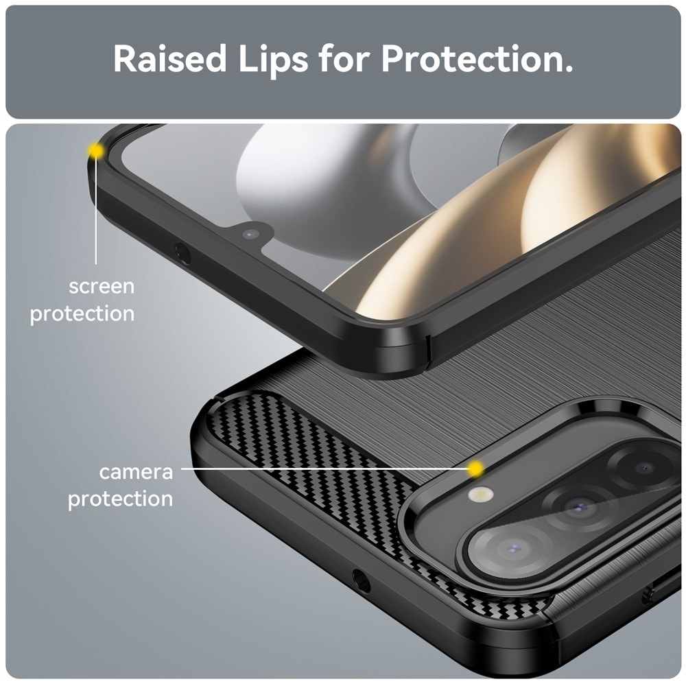 Samsung Galaxy A17 TPU-cover Brushed, Sort