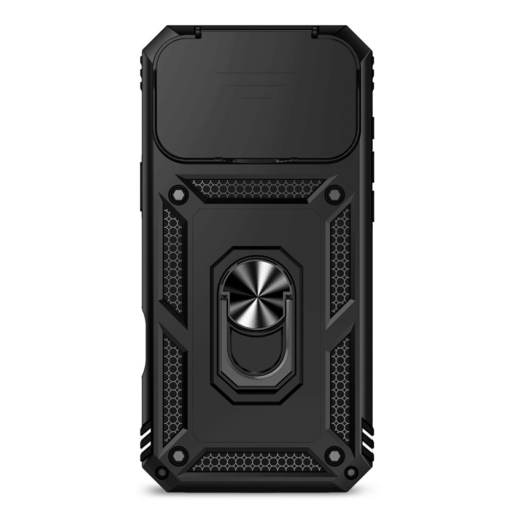 iPhone 17 Pro Cover med kamerabeskyttelse & fingerring, Sort
