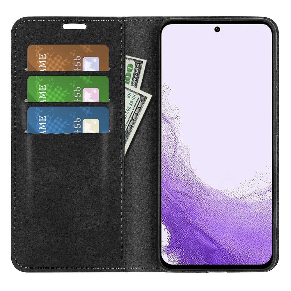 Samsung Galaxy S23 Slankt etui med kortholder, Sort