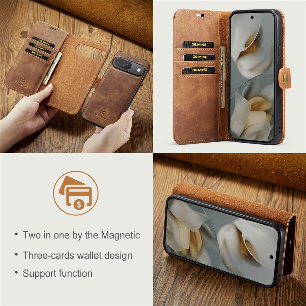Google Pixel 10 Pungetui med aftageligt cover, Cognac