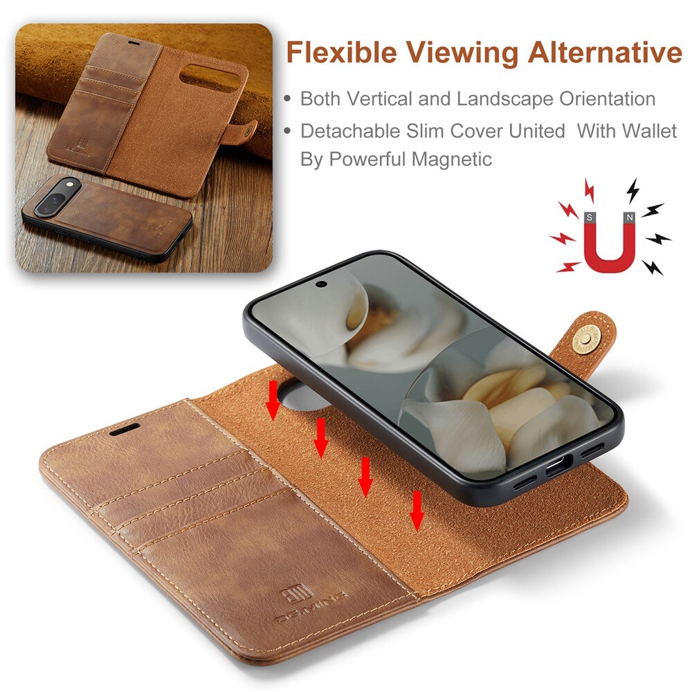Google Pixel 10 Pungetui med aftageligt cover, Cognac