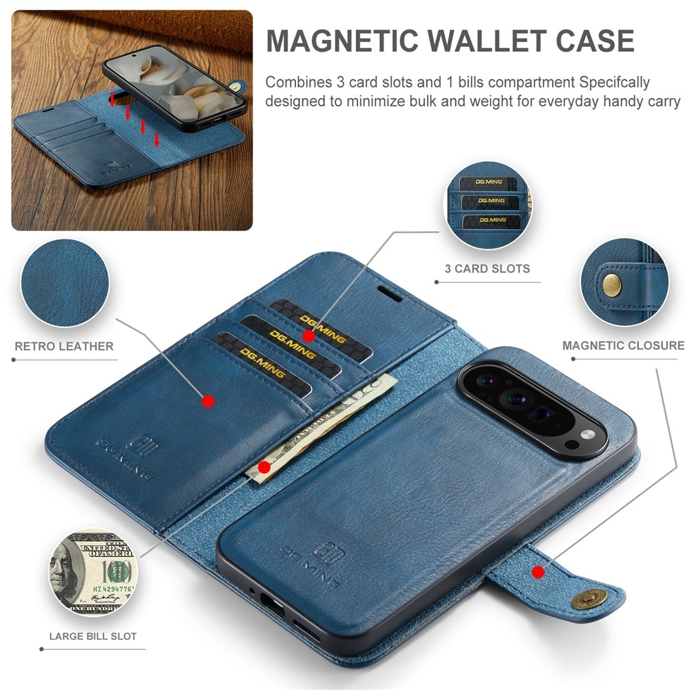 Google Pixel 10 Pro XL Pungetui med aftageligt cover, Blue