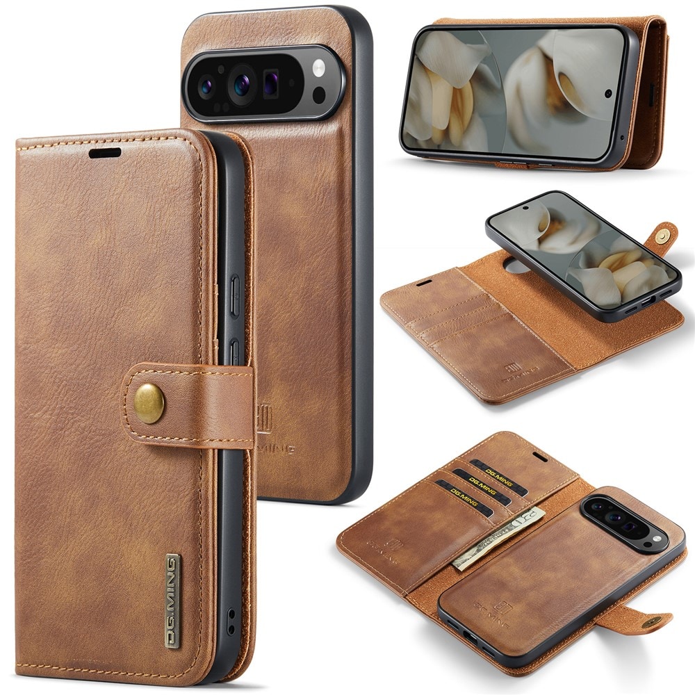 Google Pixel 10 Pro XL Pungetui med aftageligt cover, Cognac