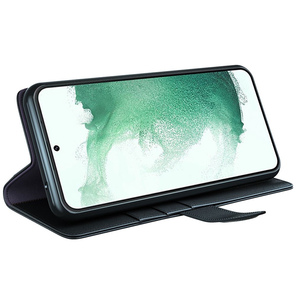 Samsung Galaxy S23 Slankt mobiletui i ægte læder, Sort