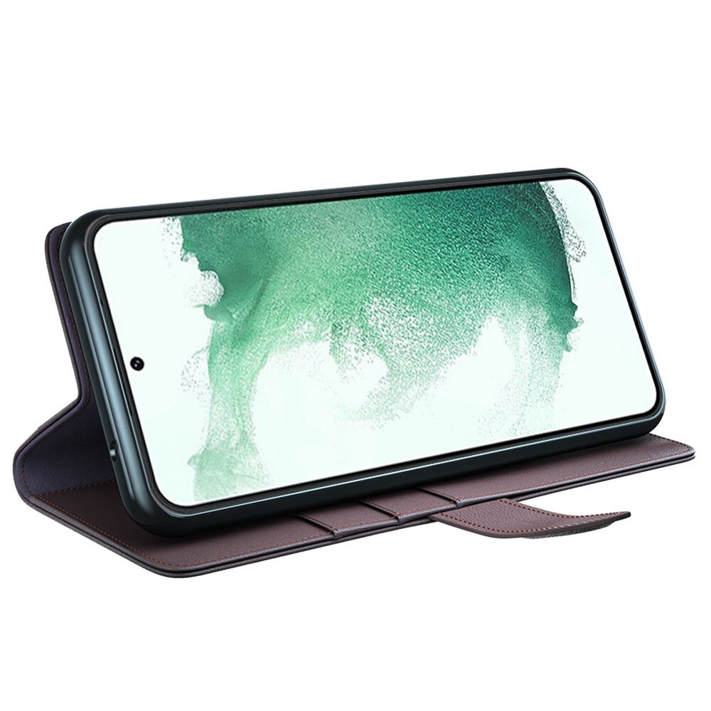 Samsung Galaxy S23 Slankt mobiletui i ægte læder, Brun