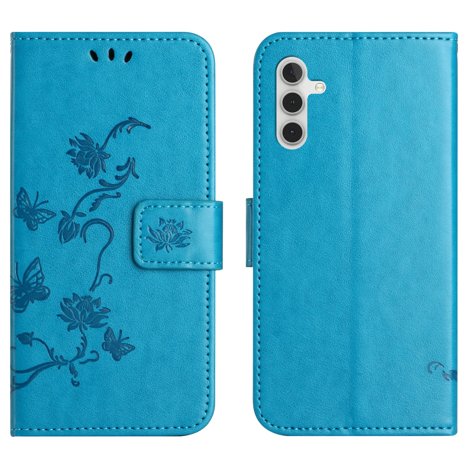 Samsung Galaxy S25 FE Mobiletui med sommerfugle, Blå