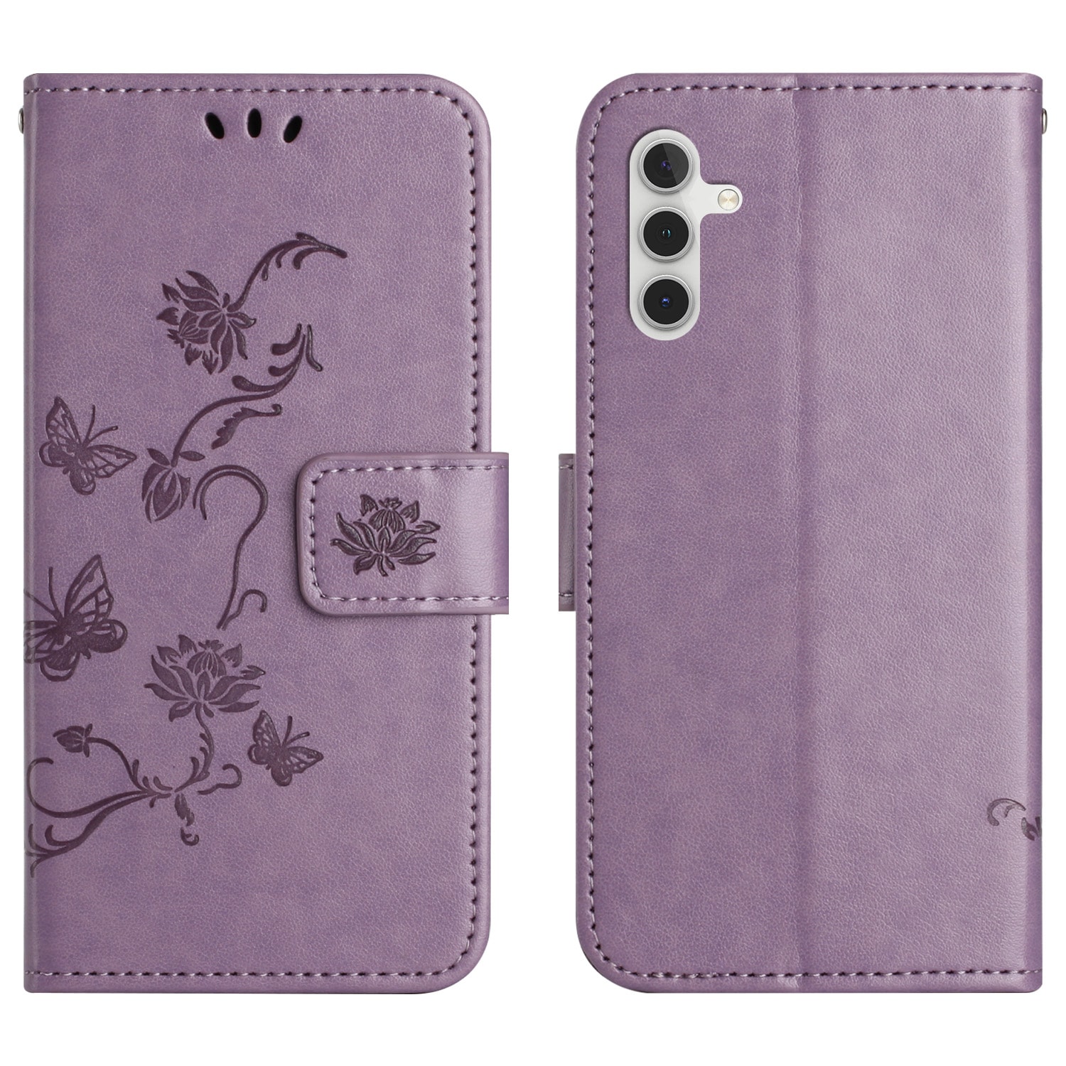 Samsung Galaxy S25 FE Mobiletui med sommerfugle, Lilla