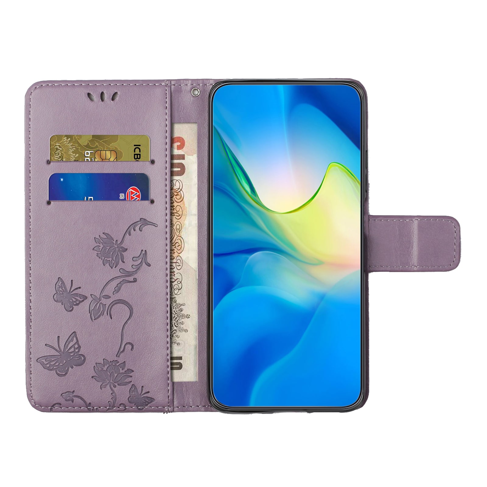 Samsung Galaxy S25 FE Mobiletui med sommerfugle, Lilla