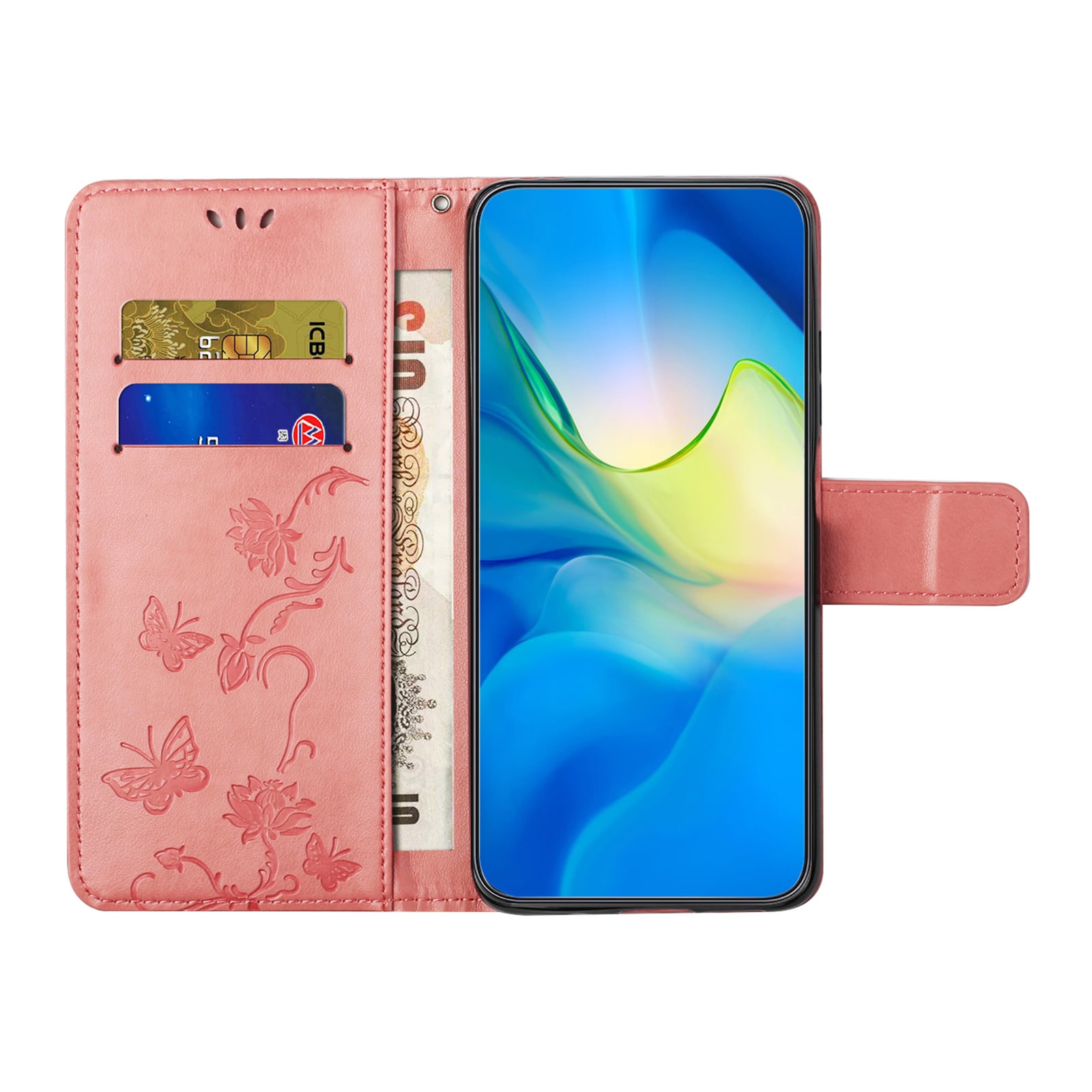 Samsung Galaxy S25 FE Mobiletui med sommerfugle, Lyserød