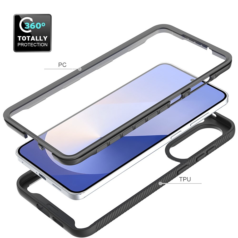 Samsung Galaxy S25 Edge Mobilcover Full Protection, Sort