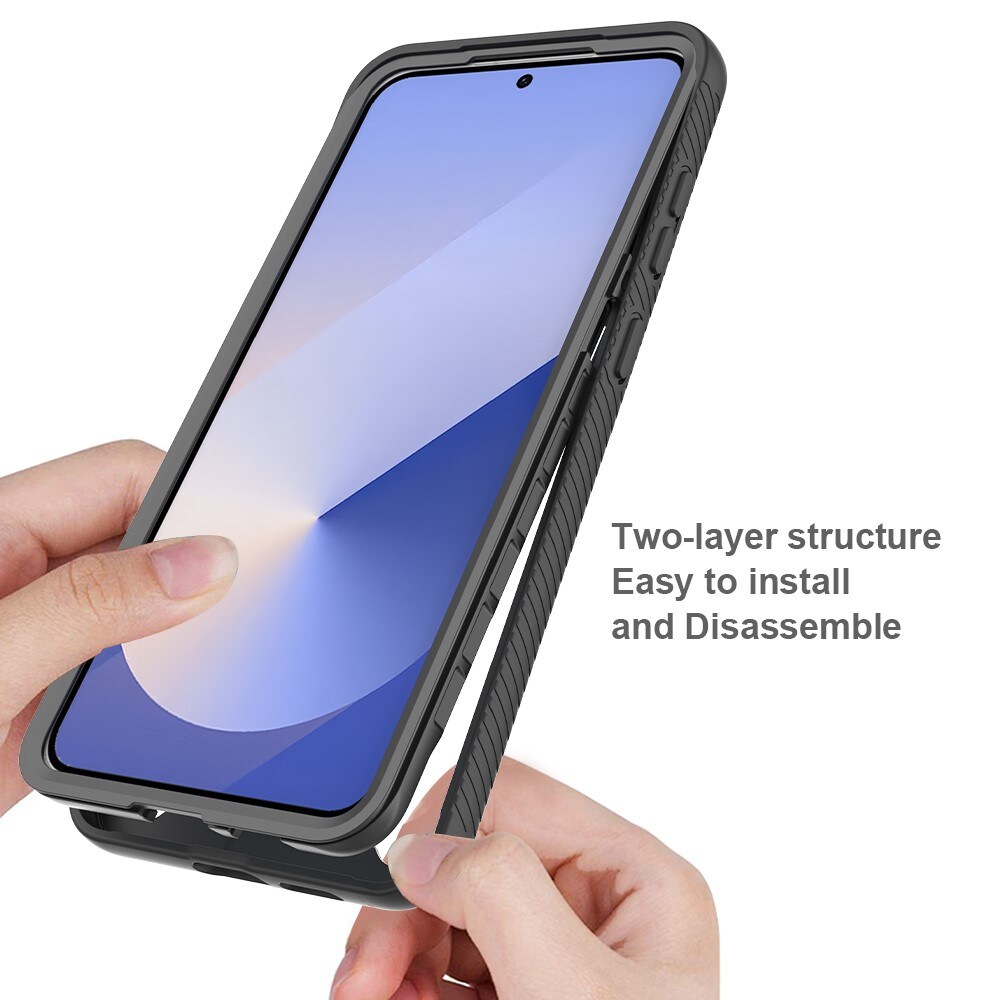 Samsung Galaxy S25 Edge Mobilcover Full Protection, Sort