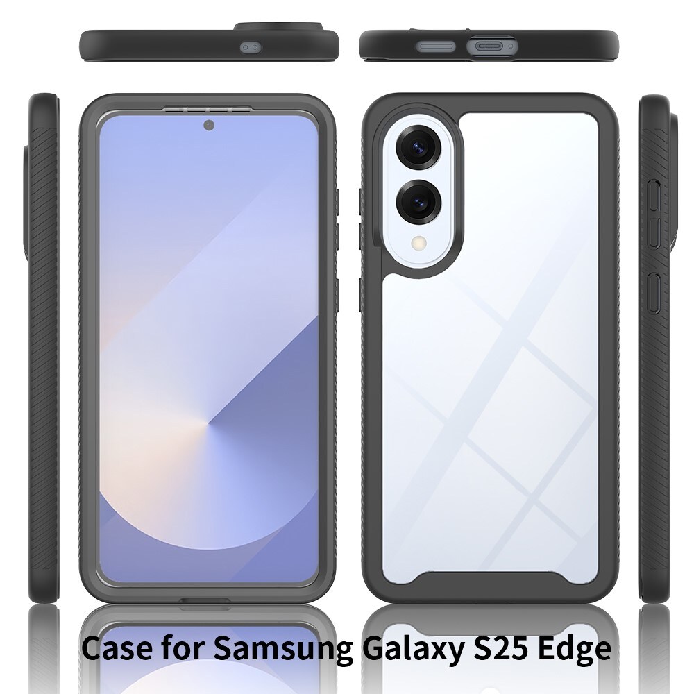 Samsung Galaxy S25 Edge Mobilcover Full Protection, Sort