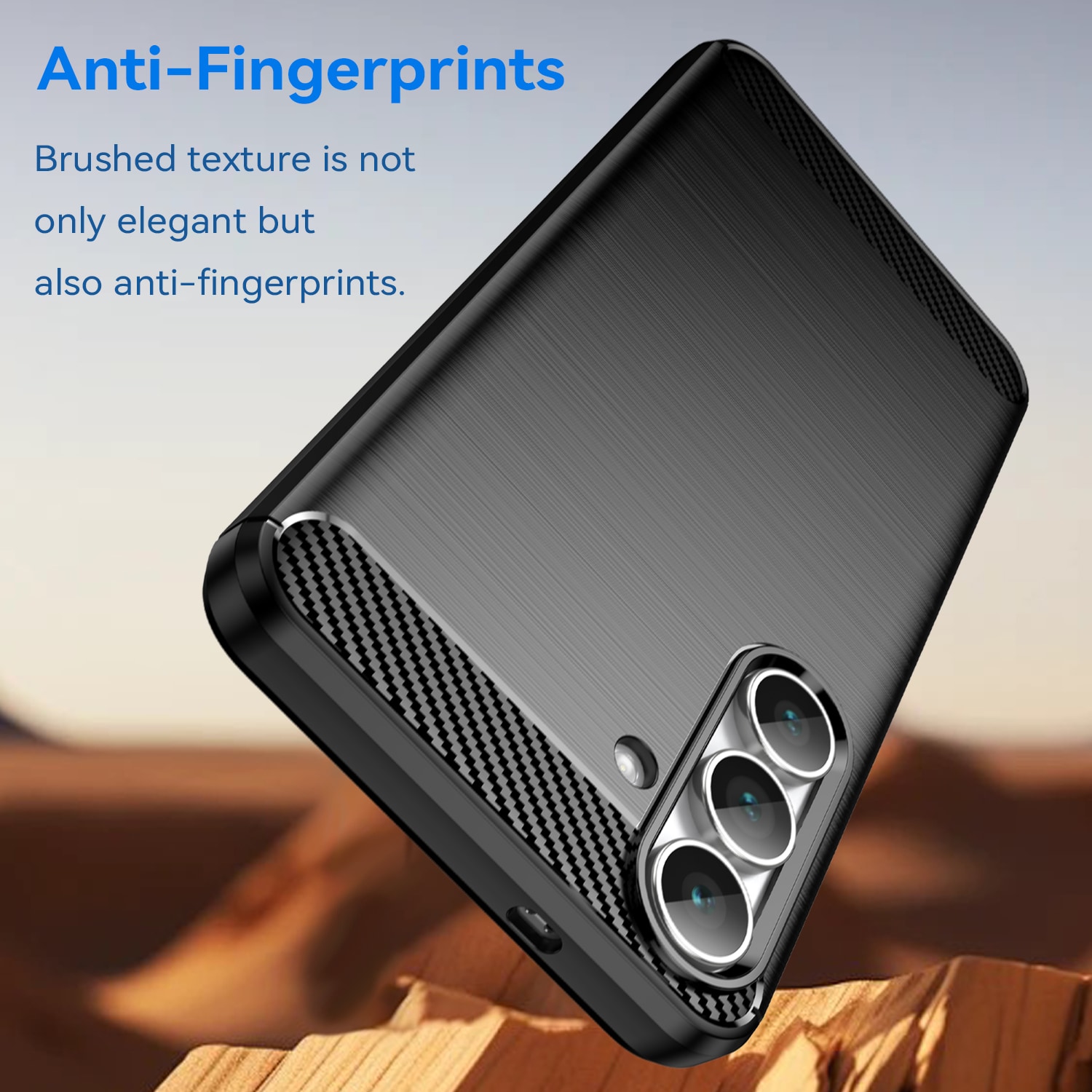 Samsung Galaxy S25 FE TPU-cover Brushed, Sort